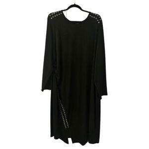 Black Love & Legend Women's Lace Up Long Sleeve Dress